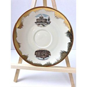 Furstenberg Germany Souvenir Roma Fontana di Trevi Porcelain Plate Gold Trim